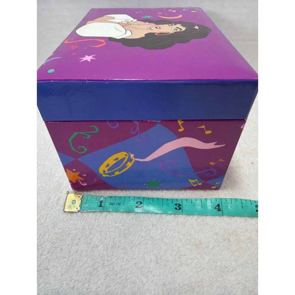 VTG 90s Disney Music Jewelry Box Hunchback of Notre Dame Esmeralda Topsy Turvy